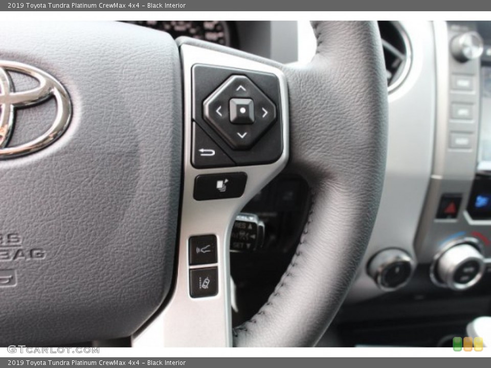 Black Interior Steering Wheel for the 2019 Toyota Tundra Platinum CrewMax 4x4 #131454208