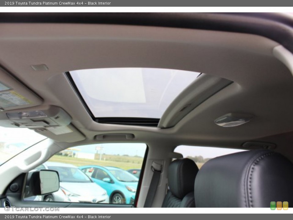 Black Interior Sunroof for the 2019 Toyota Tundra Platinum CrewMax 4x4 #131454226