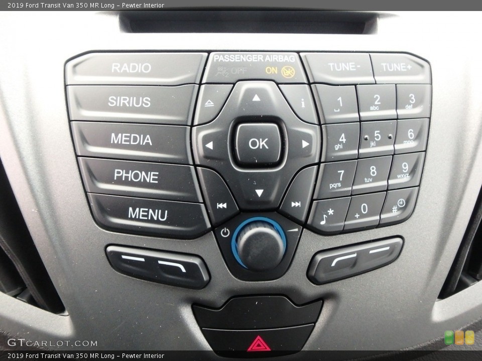 Pewter Interior Controls for the 2019 Ford Transit Van 350 MR Long #131457994