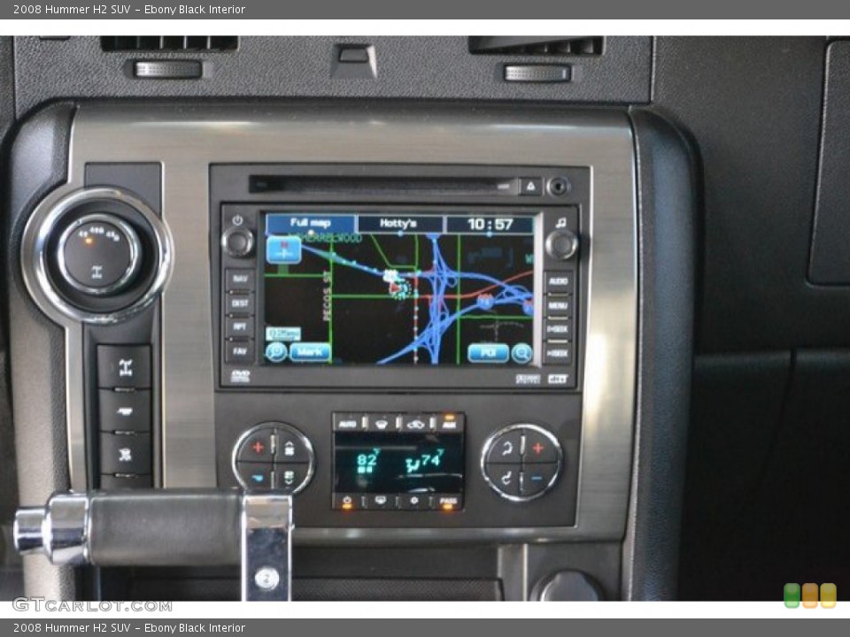 Ebony Black Interior Navigation for the 2008 Hummer H2 SUV #131460603