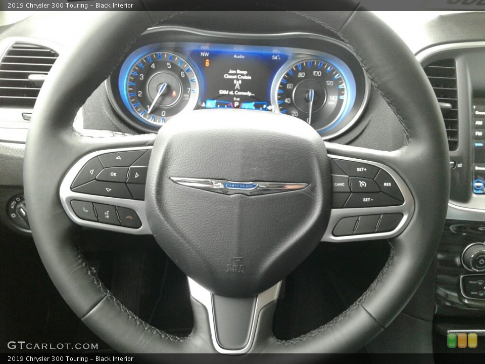 Black Interior Steering Wheel for the 2019 Chrysler 300 Touring #131465763