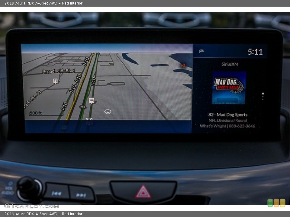 Red Interior Navigation for the 2019 Acura RDX A-Spec AWD #131467137