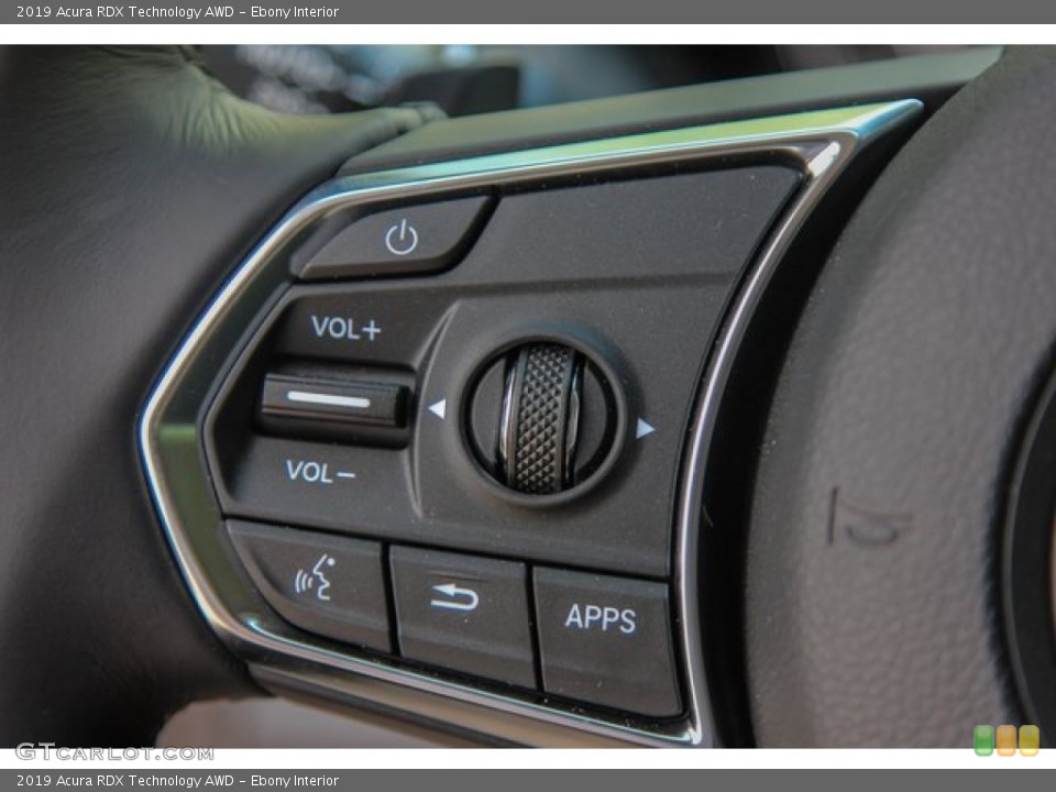 Ebony Interior Steering Wheel for the 2019 Acura RDX Technology AWD #131468517