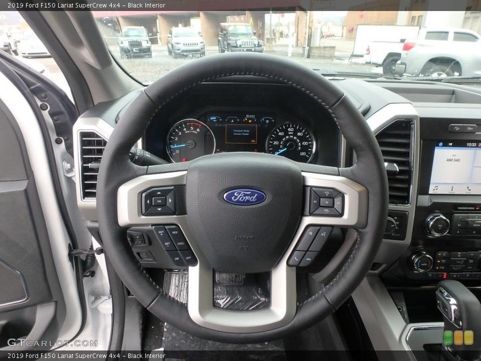Black Interior Steering Wheel for the 2019 Ford F150 Lariat SuperCrew 4x4 #131473290