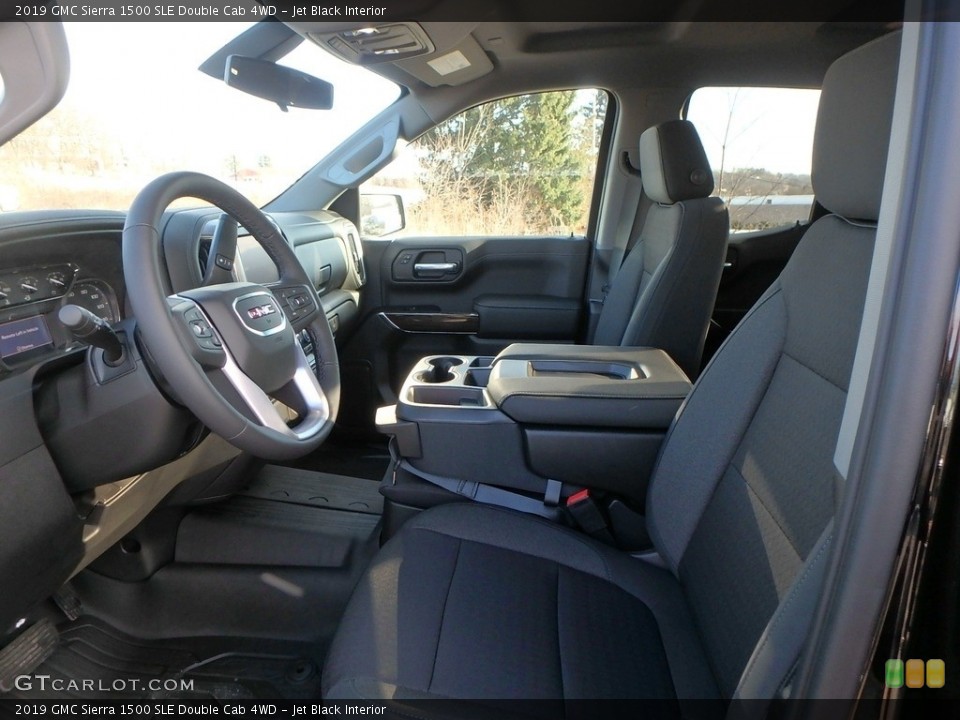 Jet Black Interior Front Seat for the 2019 GMC Sierra 1500 SLE Double Cab 4WD #131473539