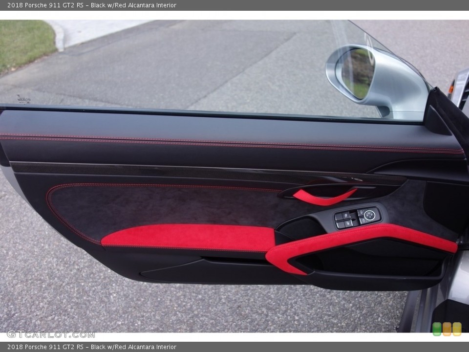 Black w/Red Alcantara Interior Door Panel for the 2018 Porsche 911 GT2 RS #131476947