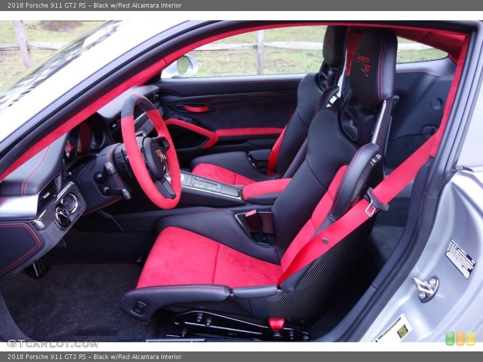Black w/Red Alcantara Interior Front Seat for the 2018 Porsche 911 GT2 RS #131476968