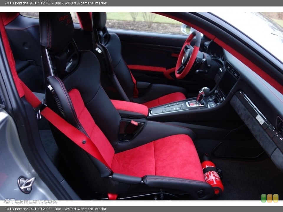 Black w/Red Alcantara Interior Front Seat for the 2018 Porsche 911 GT2 RS #131477181