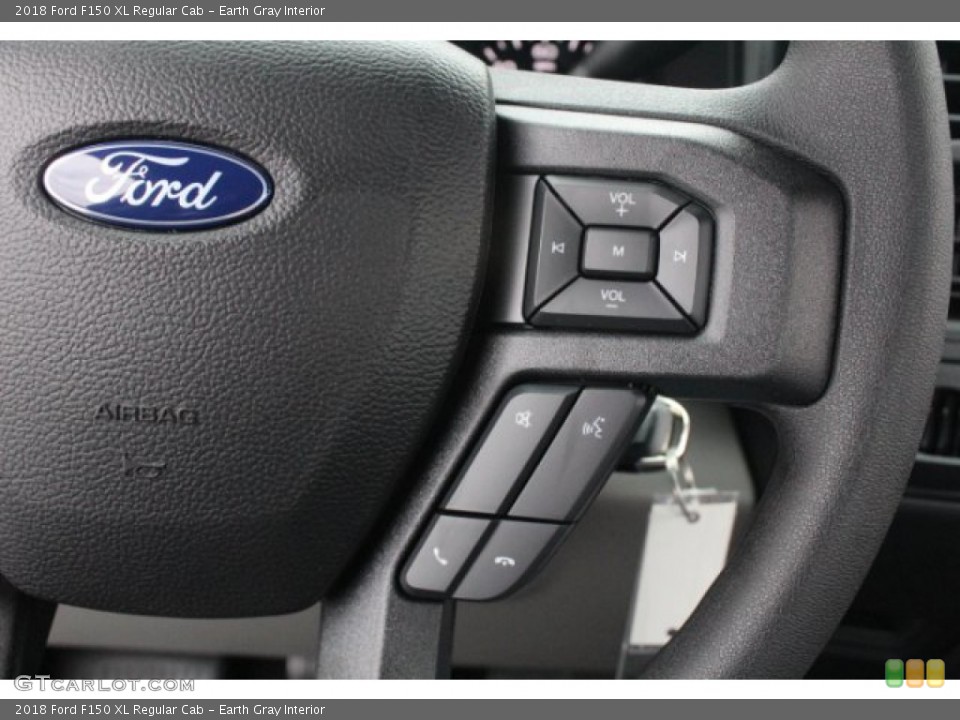 Earth Gray Interior Steering Wheel for the 2018 Ford F150 XL Regular Cab #131489053