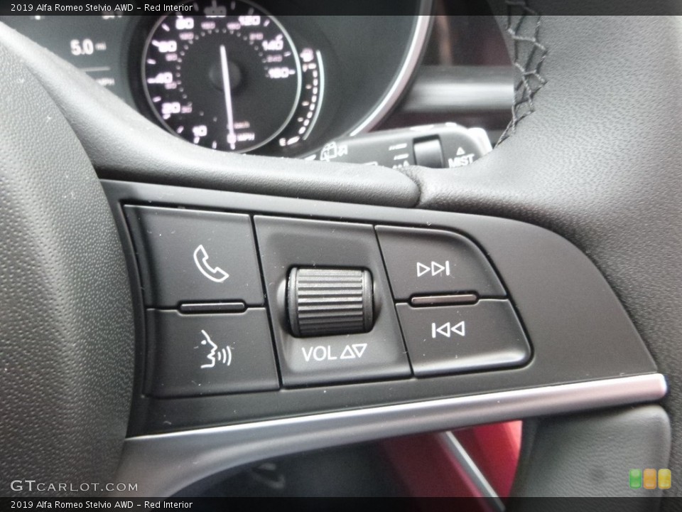 Red Interior Steering Wheel for the 2019 Alfa Romeo Stelvio AWD #131494414