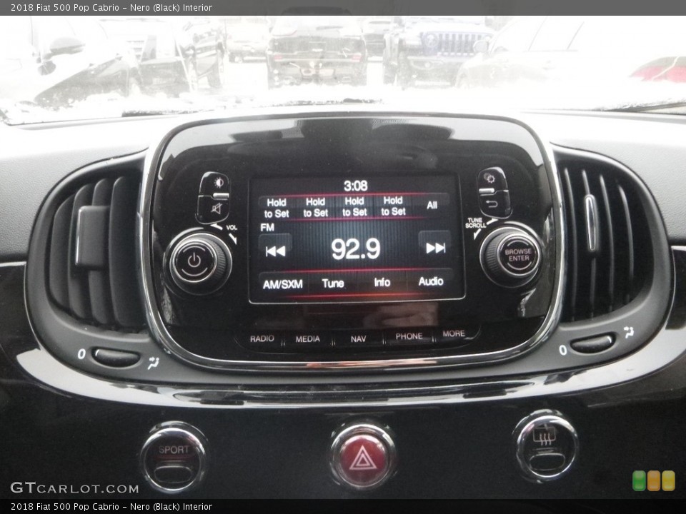 Nero (Black) Interior Controls for the 2018 Fiat 500 Pop Cabrio #131494468