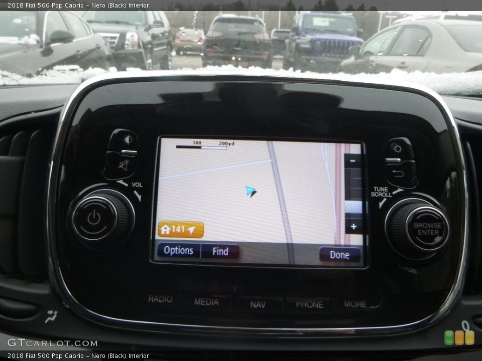 Nero (Black) Interior Navigation for the 2018 Fiat 500 Pop Cabrio #131494504