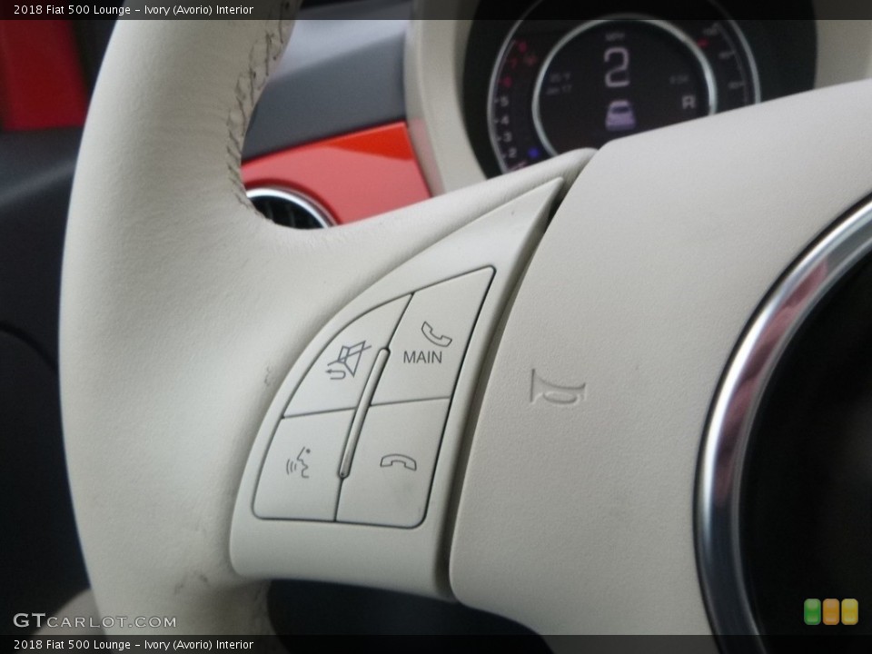 Ivory (Avorio) Interior Steering Wheel for the 2018 Fiat 500 Lounge #131494918