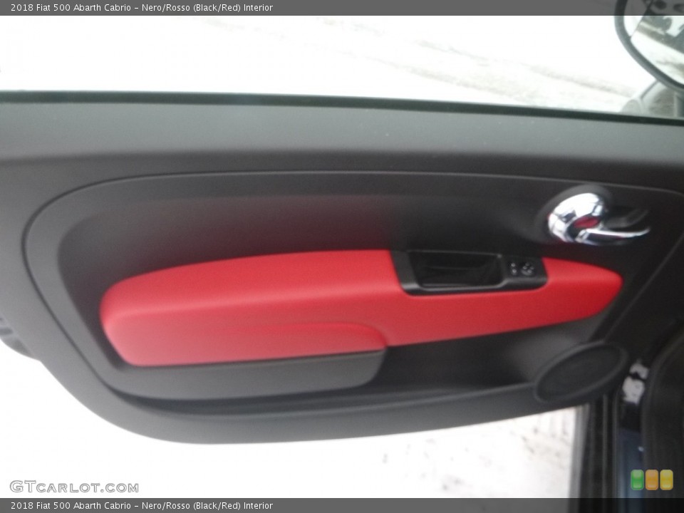 Nero/Rosso (Black/Red) Interior Door Panel for the 2018 Fiat 500 Abarth Cabrio #131495095