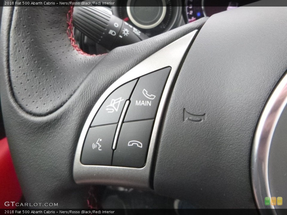 Nero/Rosso (Black/Red) Interior Controls for the 2018 Fiat 500 Abarth Cabrio #131495188
