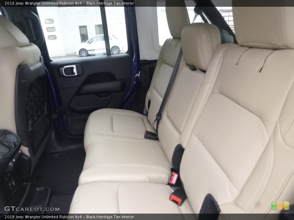 Black/Heritage Tan Interior Rear Seat for the 2019 Jeep Wrangler Unlimited Rubicon 4x4 #131495257