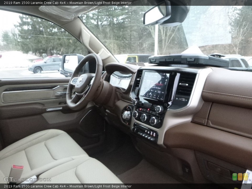 Mountain Brown/Light Frost Beige Interior Dashboard for the 2019 Ram 1500 Laramie Crew Cab 4x4 #131500198