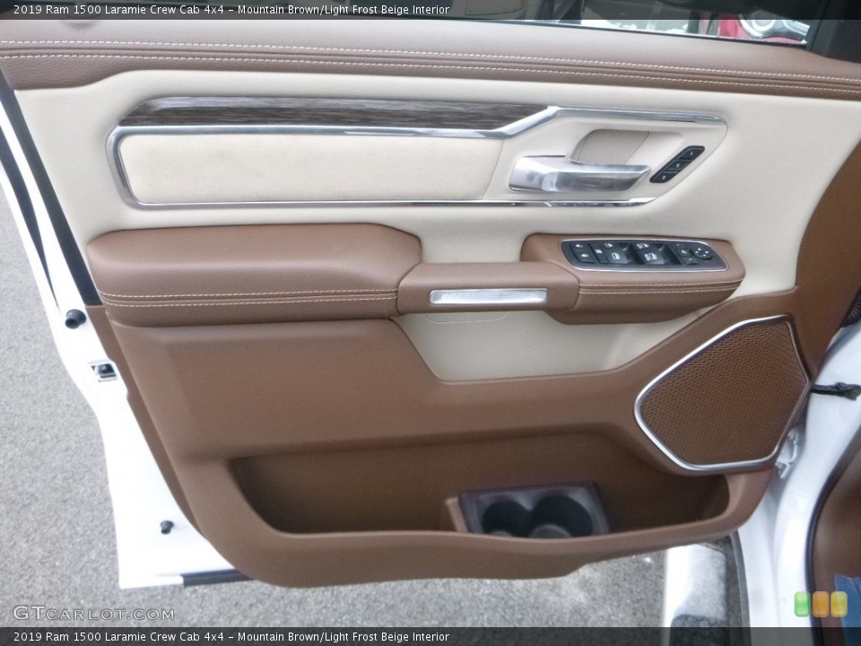 Mountain Brown/Light Frost Beige Interior Door Panel for the 2019 Ram 1500 Laramie Crew Cab 4x4 #131500231