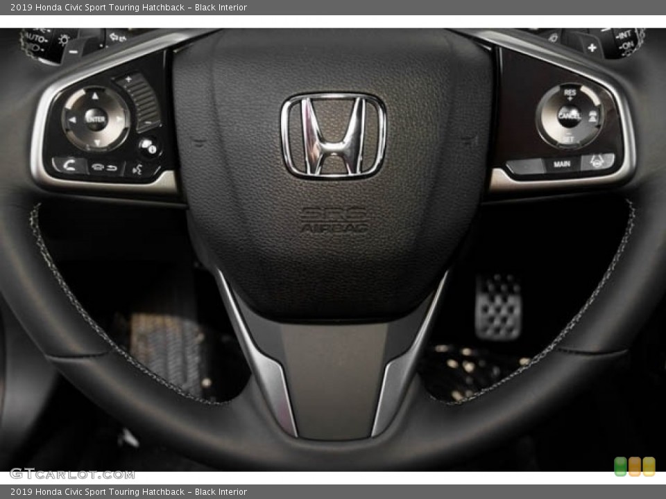 Black Interior Steering Wheel for the 2019 Honda Civic Sport Touring Hatchback #131501299
