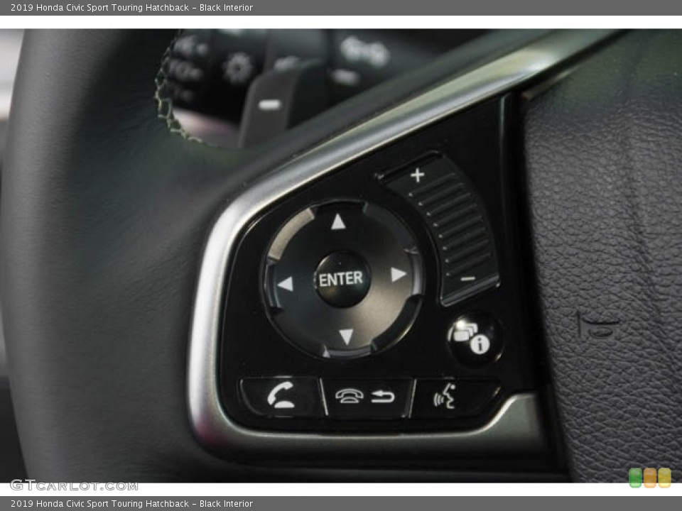 Black Interior Steering Wheel for the 2019 Honda Civic Sport Touring Hatchback #131501323