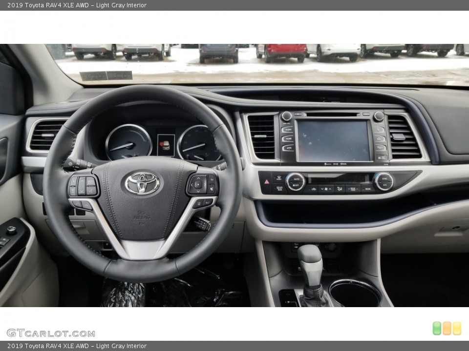 Light Gray Interior Controls for the 2019 Toyota RAV4 XLE AWD #131503741