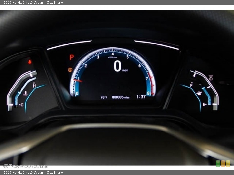Gray Interior Gauges for the 2019 Honda Civic LX Sedan #131506390