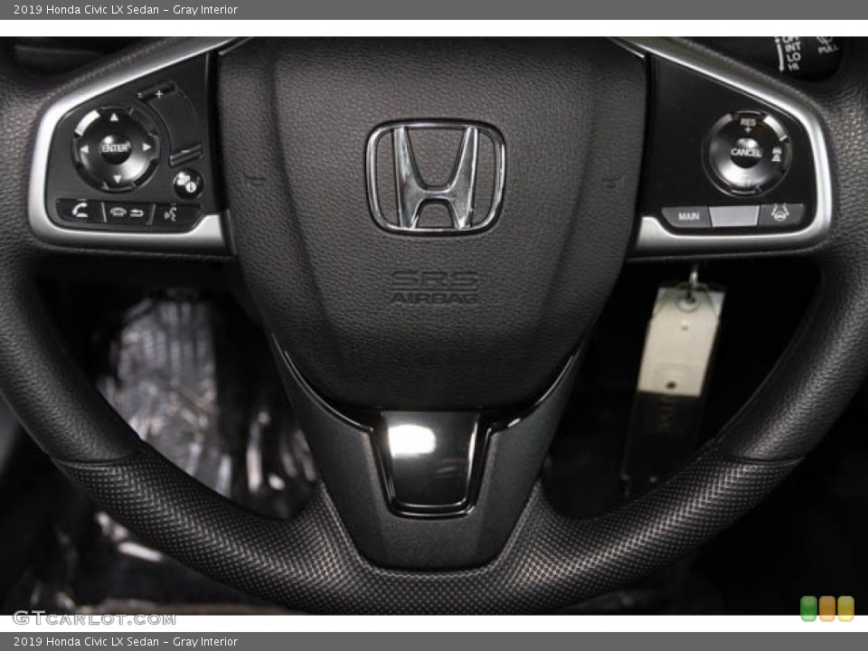 Gray Interior Steering Wheel for the 2019 Honda Civic LX Sedan #131506423