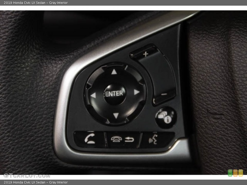 Gray Interior Steering Wheel for the 2019 Honda Civic LX Sedan #131506435