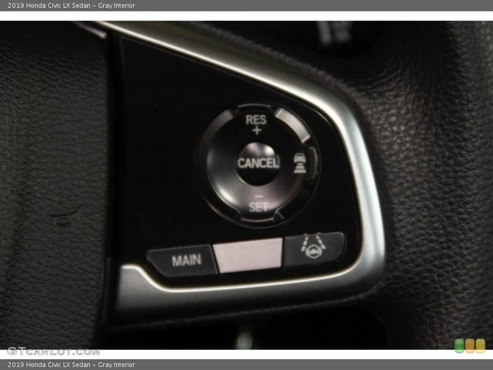 Gray Interior Steering Wheel for the 2019 Honda Civic LX Sedan #131506456