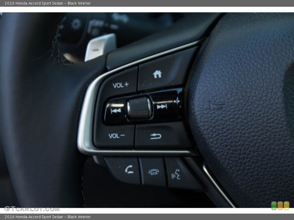 Black Interior Steering Wheel for the 2019 Honda Accord Sport Sedan #131509735