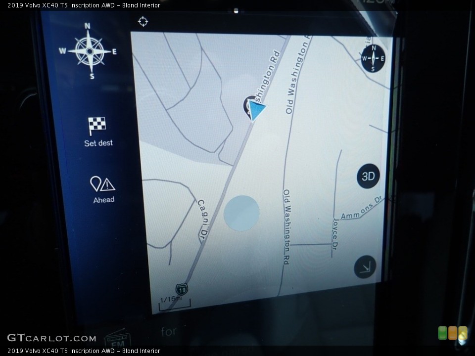 Blond Interior Navigation for the 2019 Volvo XC40 T5 Inscription AWD #131513347