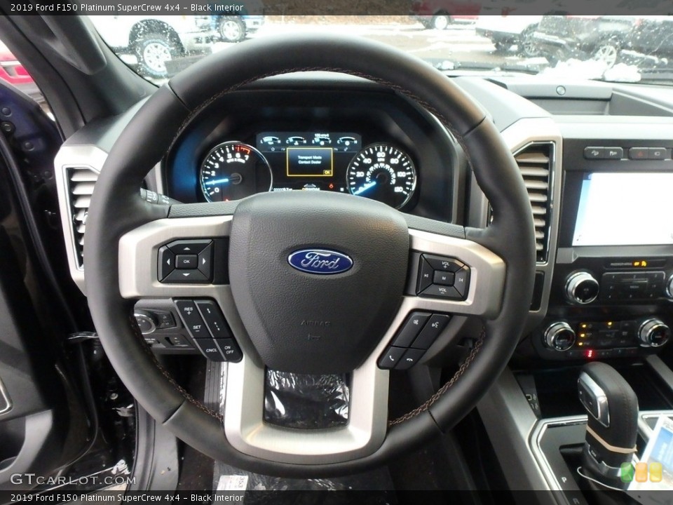 Black Interior Steering Wheel for the 2019 Ford F150 Platinum SuperCrew 4x4 #131523607