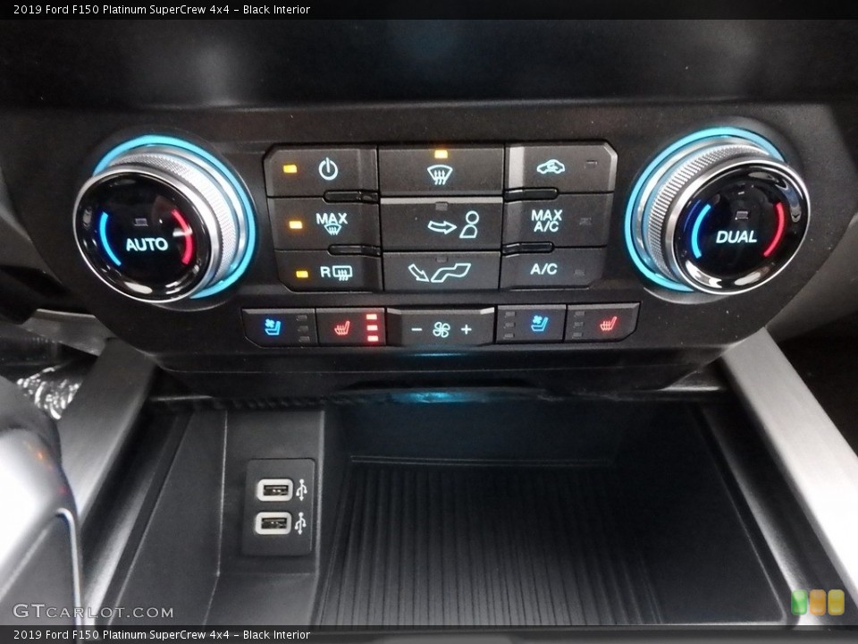 Black Interior Controls for the 2019 Ford F150 Platinum SuperCrew 4x4 #131523691