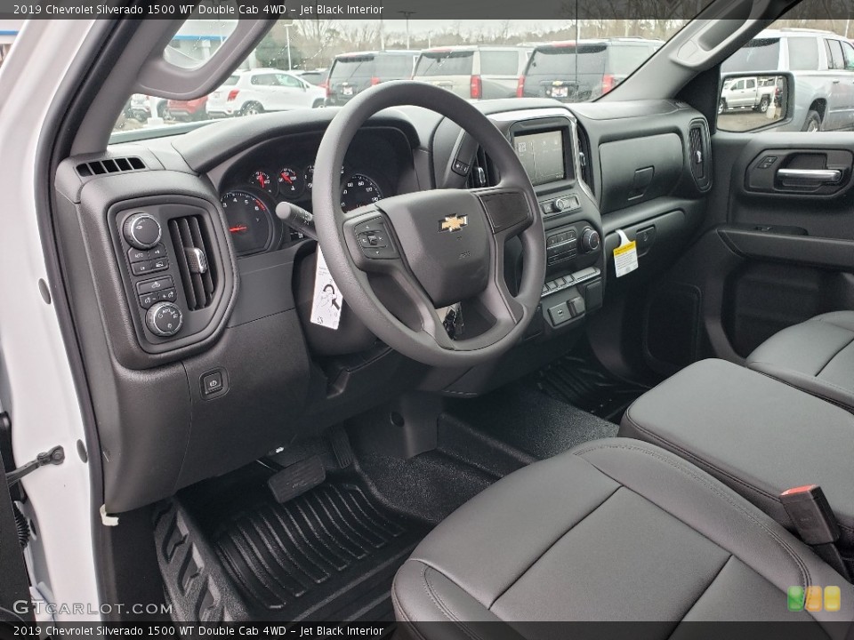 Jet Black Interior Photo for the 2019 Chevrolet Silverado 1500 WT Double Cab 4WD #131533255