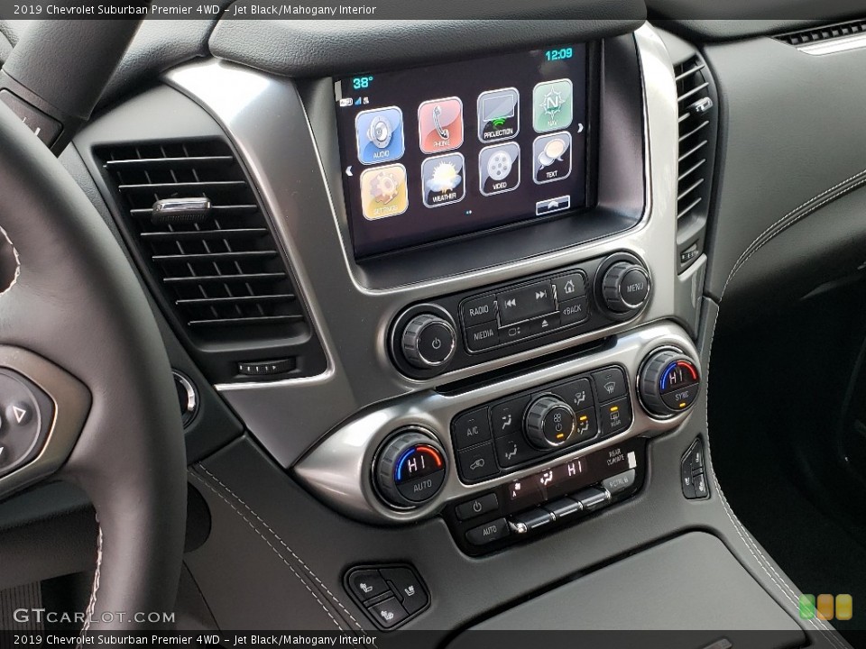 Jet Black/Mahogany Interior Controls for the 2019 Chevrolet Suburban Premier 4WD #131535723