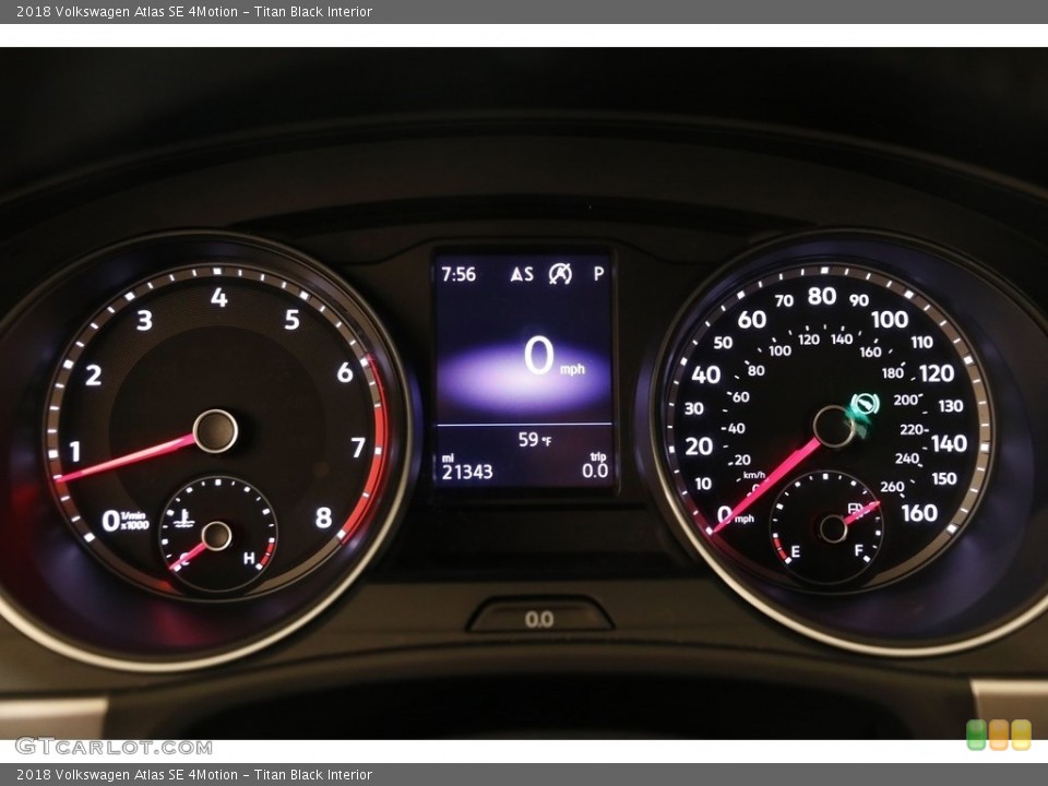 Titan Black Interior Gauges for the 2018 Volkswagen Atlas SE 4Motion #131545441