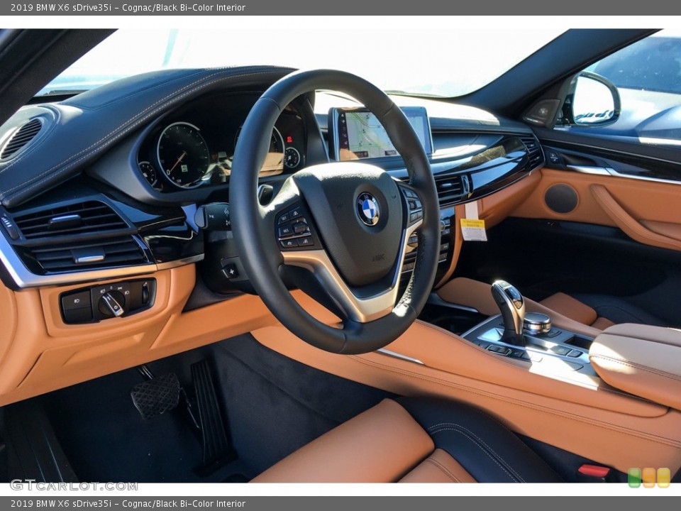 Cognac/Black Bi-Color 2019 BMW X6 Interiors