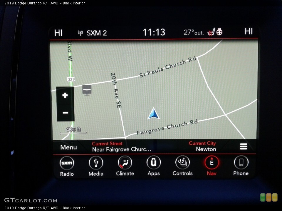 Black Interior Navigation for the 2019 Dodge Durango R/T AWD #131547709