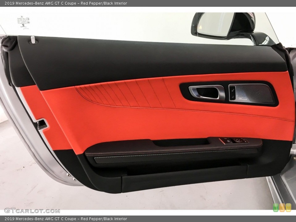 Red Pepper/Black Interior Door Panel for the 2019 Mercedes-Benz AMG GT C Coupe #131558954