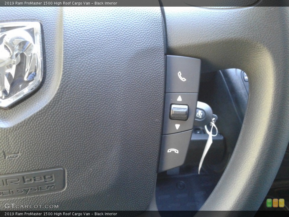 Black Interior Steering Wheel for the 2019 Ram ProMaster 1500 High Roof Cargo Van #131560346