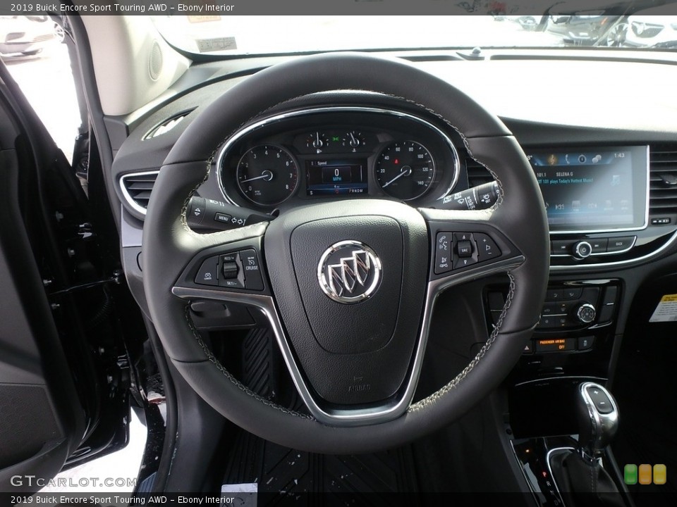 Ebony Interior Steering Wheel for the 2019 Buick Encore Sport Touring AWD #131562224