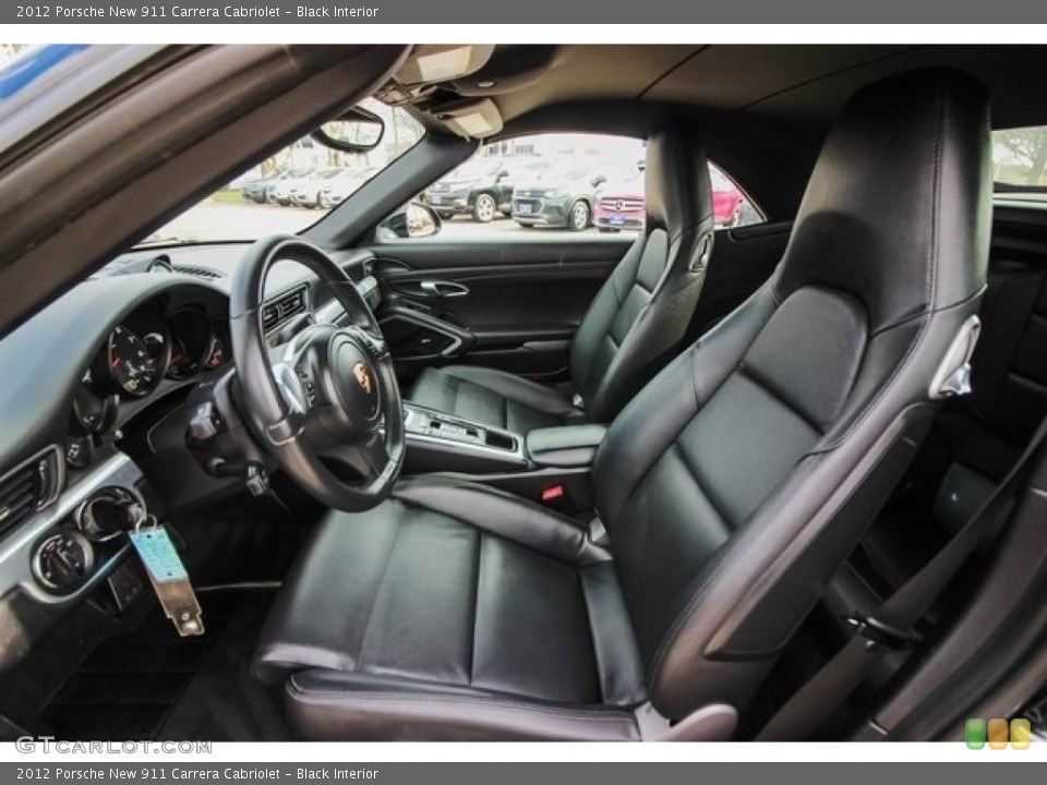 Black Interior Front Seat for the 2012 Porsche New 911 Carrera Cabriolet #131568408