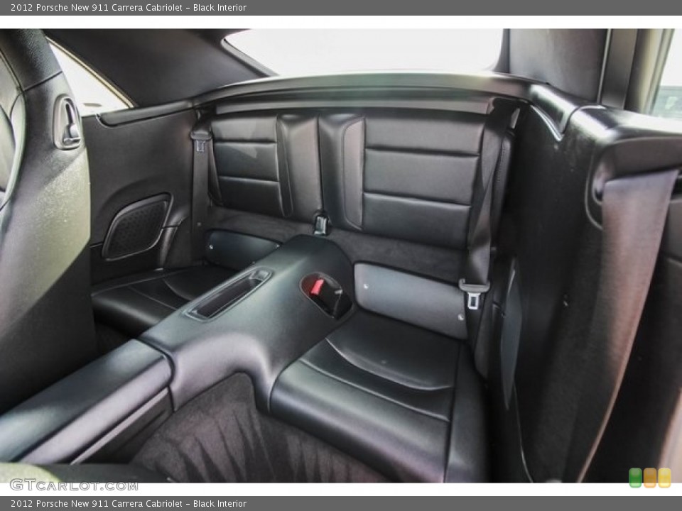 Black Interior Rear Seat for the 2012 Porsche New 911 Carrera Cabriolet #131568413