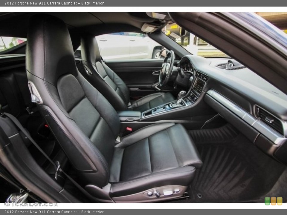 Black Interior Front Seat for the 2012 Porsche New 911 Carrera Cabriolet #131568449