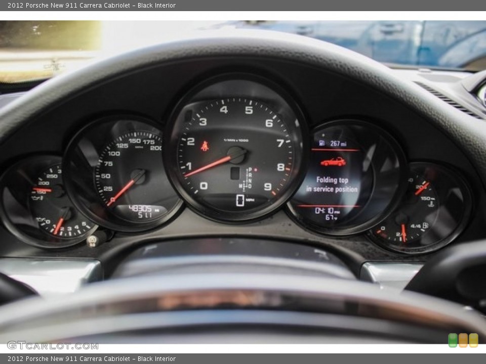 Black Interior Gauges for the 2012 Porsche New 911 Carrera Cabriolet #131568497