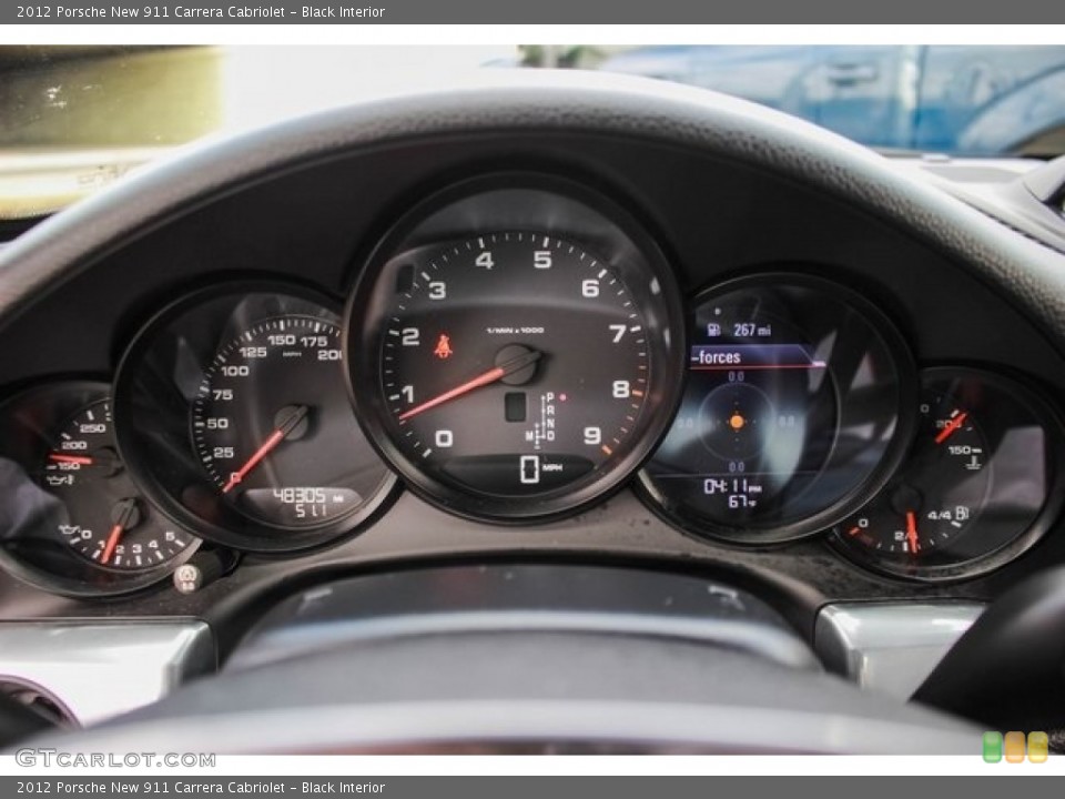 Black Interior Gauges for the 2012 Porsche New 911 Carrera Cabriolet #131568503