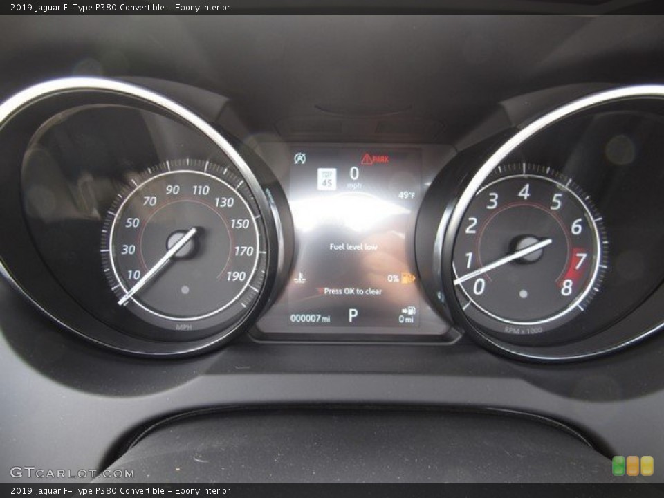 Ebony Interior Gauges for the 2019 Jaguar F-Type P380 Convertible #131571859