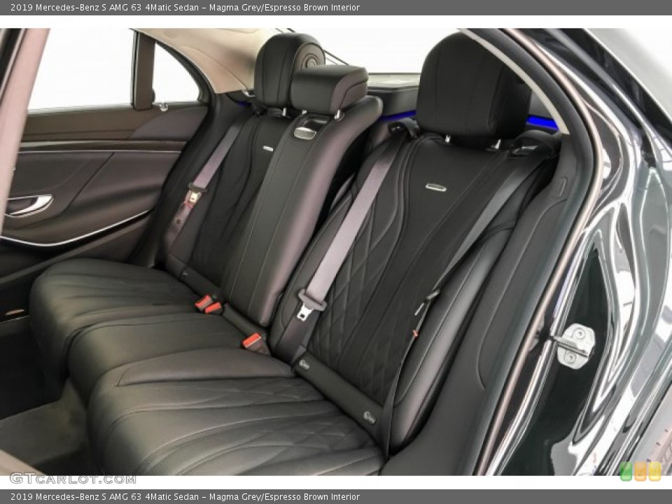 Magma Grey/Espresso Brown Interior Rear Seat for the 2019 Mercedes-Benz S AMG 63 4Matic Sedan #131573053
