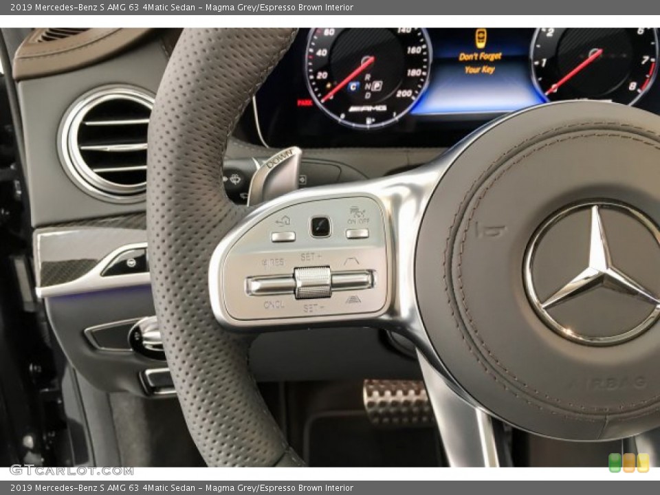 Magma Grey/Espresso Brown Interior Steering Wheel for the 2019 Mercedes-Benz S AMG 63 4Matic Sedan #131573170