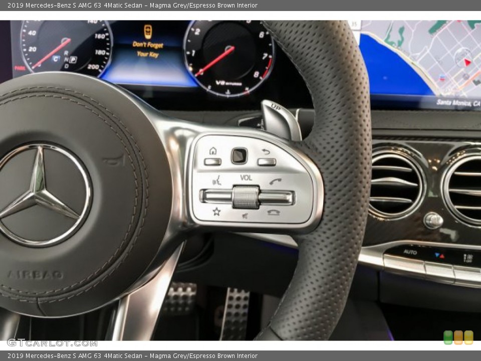 Magma Grey/Espresso Brown Interior Steering Wheel for the 2019 Mercedes-Benz S AMG 63 4Matic Sedan #131573203
